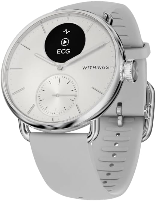 WITHINGS - Montre connectée hybride - ScanWatch 2 38 mm Blanc