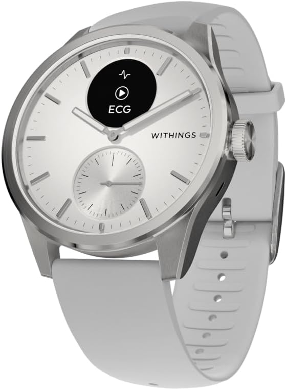 WITHINGS - Montre connectée hybride - ScanWatch 2 42 mm Blanc