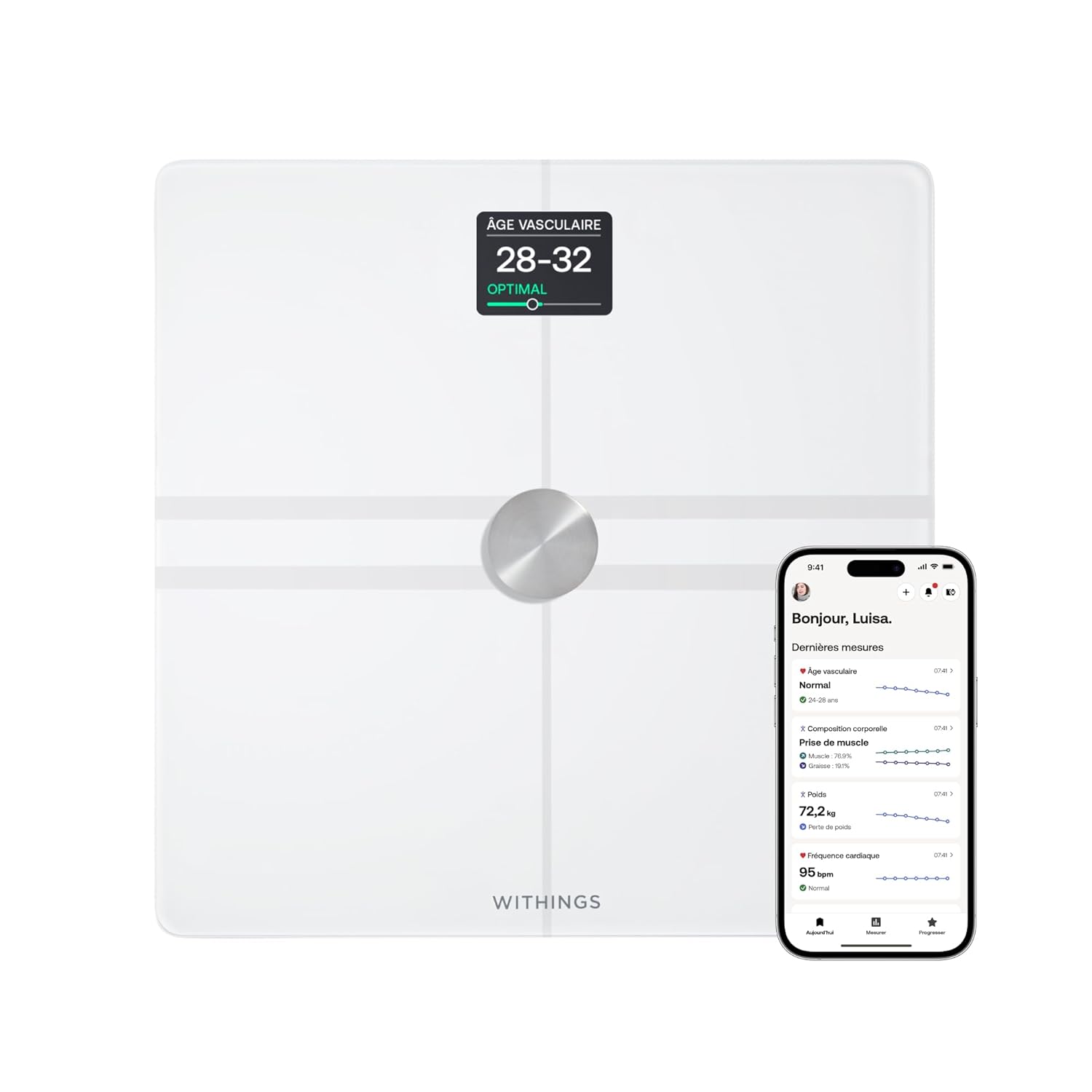 WITHINGS - Balance connectée - Body Comp Blanc