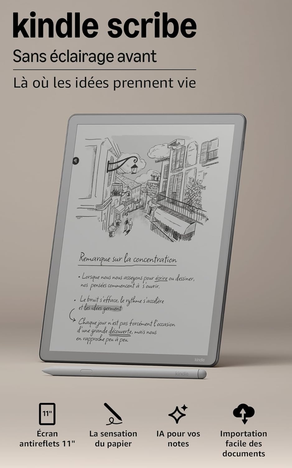 KINDLE - Liseuse avec écriture - Scribe 16 Go
