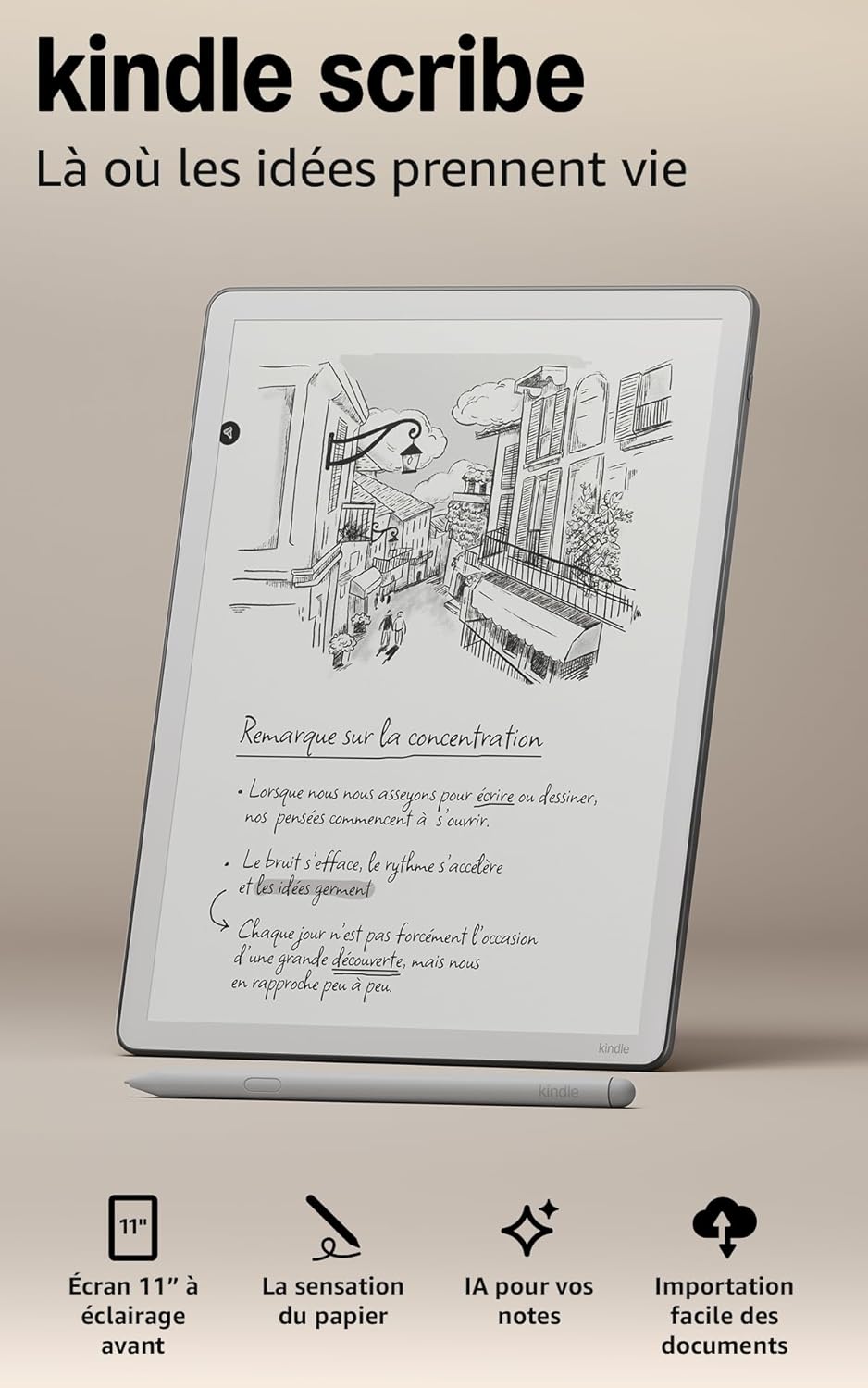 KINDLE - Liseuse avec écriture - Scribe 32 Go