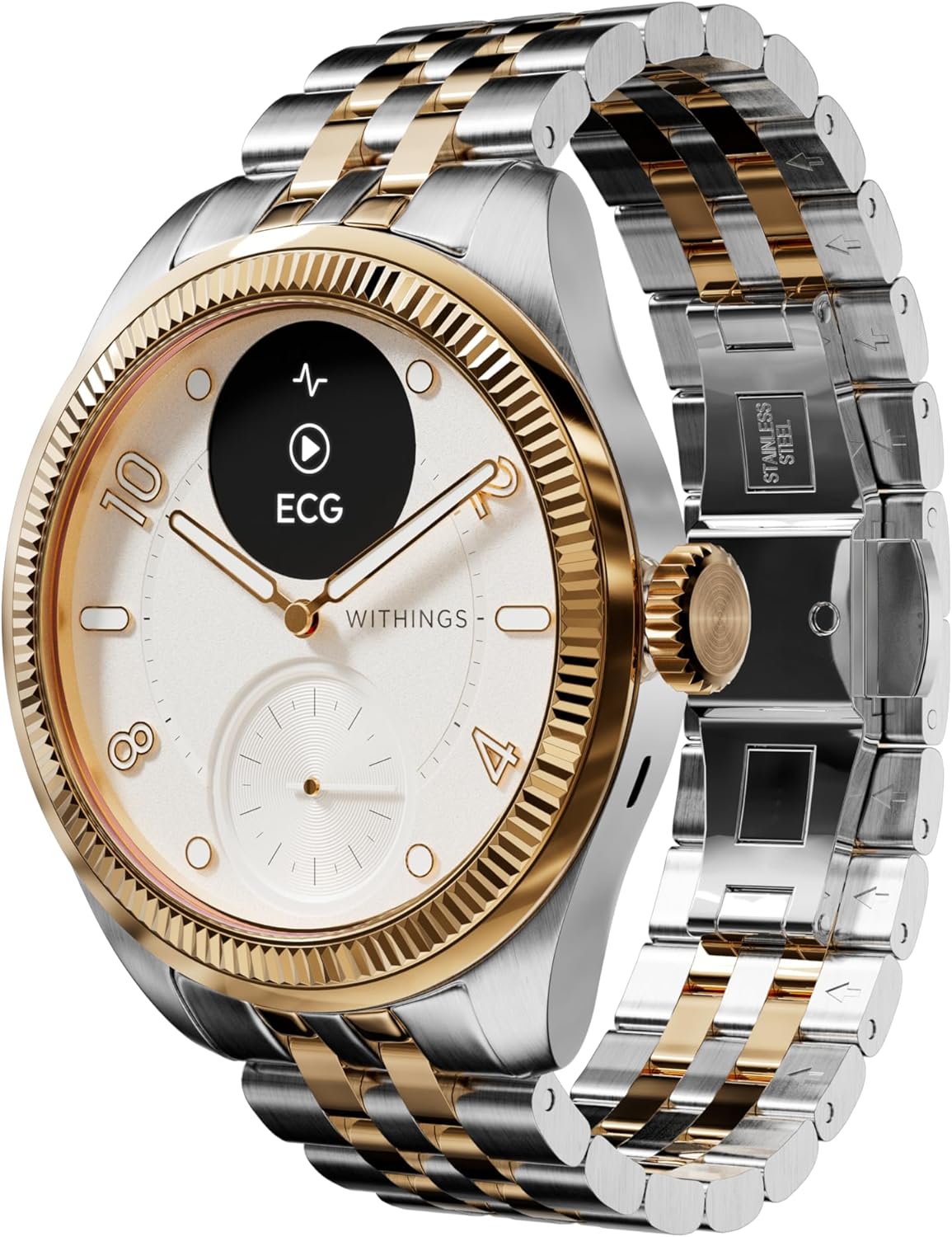 WITHINGS - Montre connectée hybride - ScanWatch Nova Brilliant 39 mm Doré