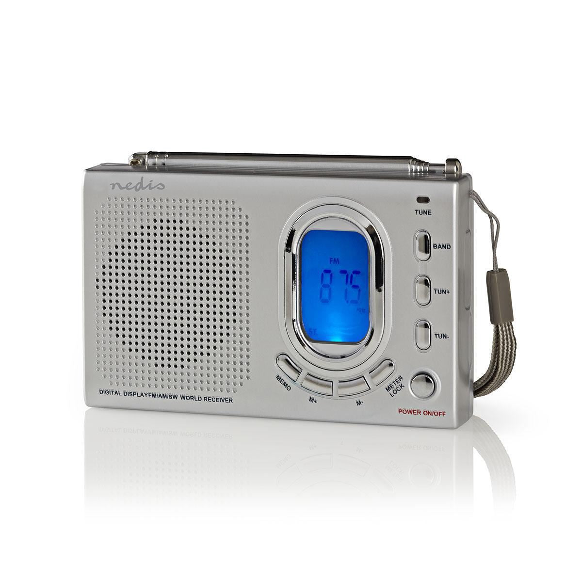 NEDIS - Radio mondiale AM/FM/SW portable - RDWR1000GY