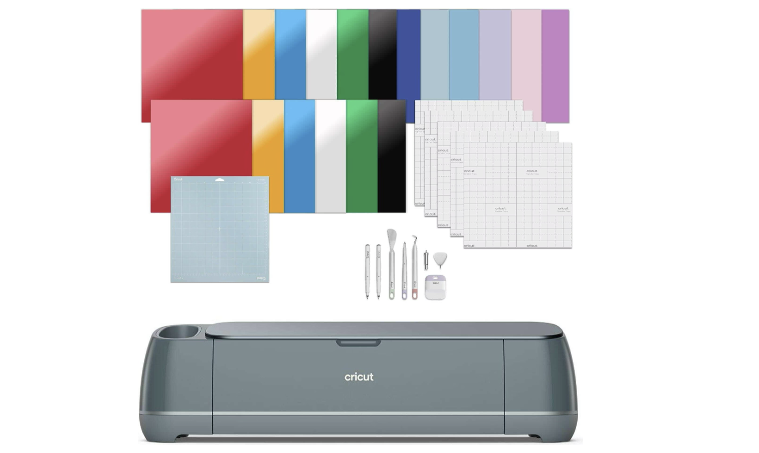 CRICUT - Machine de découpe - Maker 4 Gris + kit essentiel