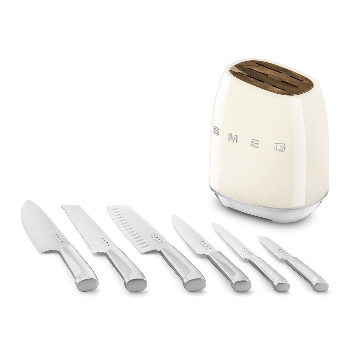 SMEG - Bloc de couteaux Crème - KBSF02CR