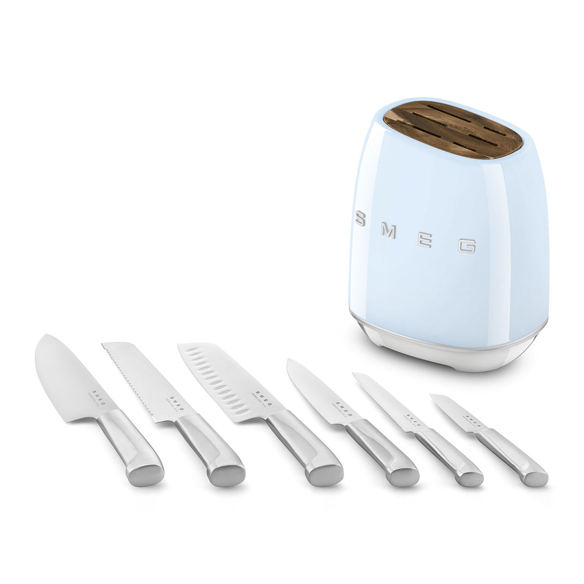 SMEG - Bloc de couteaux Bleu Azur - KBSF02PB