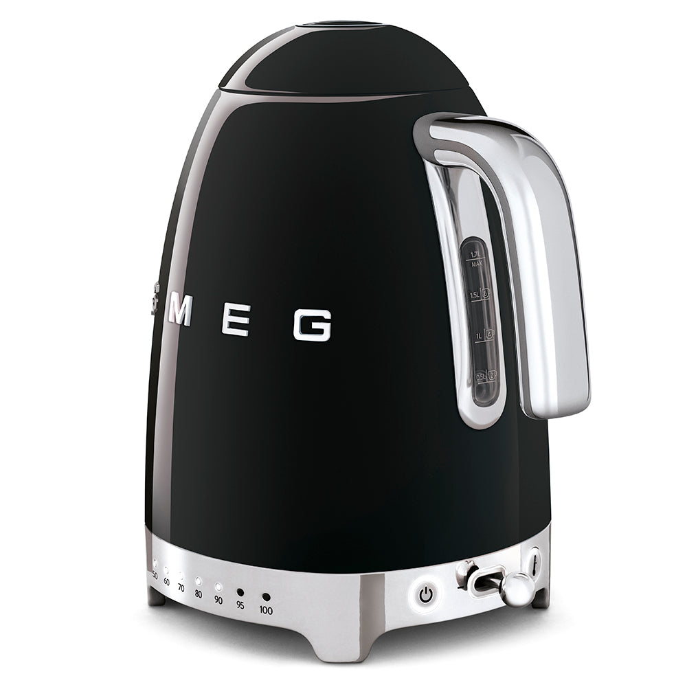 SMEG - Bouilloire à température réglable Noir - KLF04BLEU