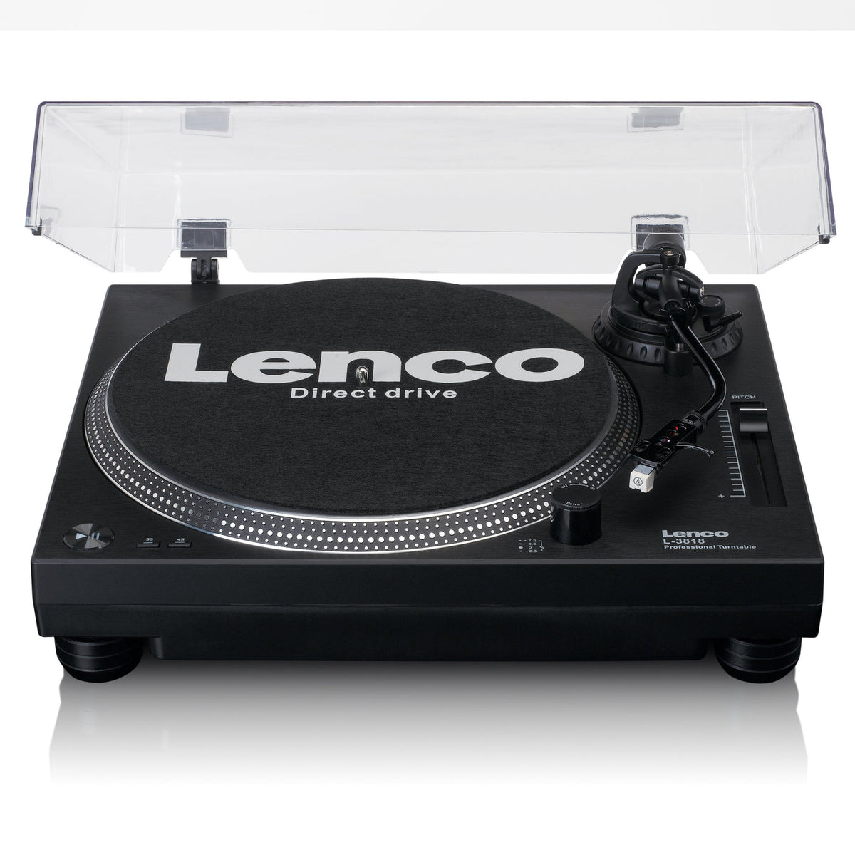 LENCO - Platine vinyle à entraînement direct USB - Noir - L-3818BK