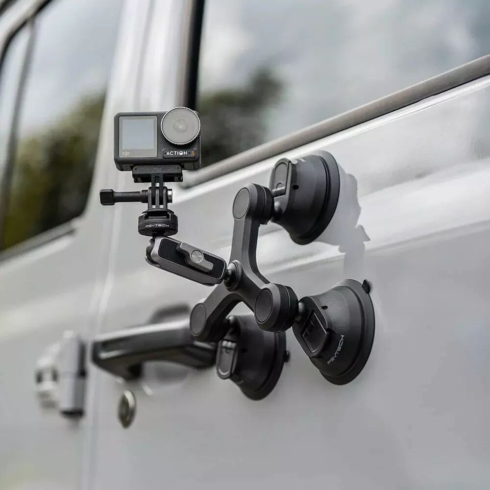 Triple ventouse PGYTECH pour action cam